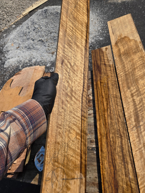 curly black limba  neck blank 1" 4.20.26