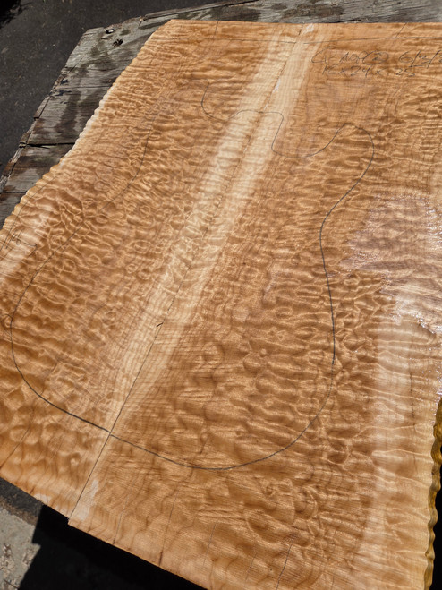 oversize Quilted maple bookmatch  top  6.3.26.002