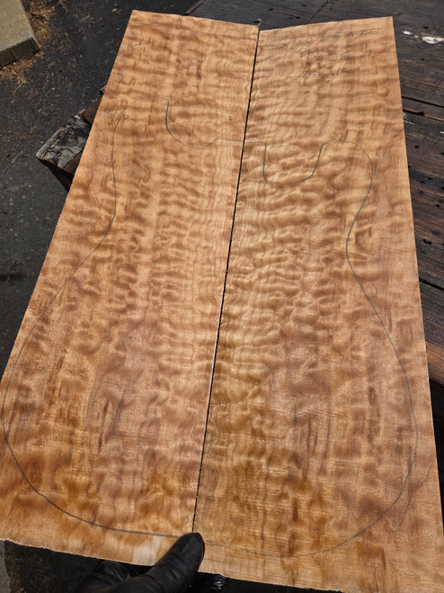 Quilted maple bookmatch  thin top  6.17.26.002