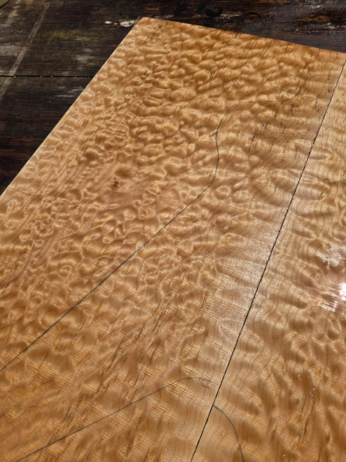 Quilted maple bookmatch  explorer sized Discount top 6.18.26.00A