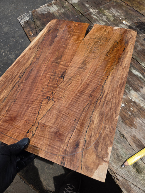 Spalted flame maple Bookmatch 7.10.26.001