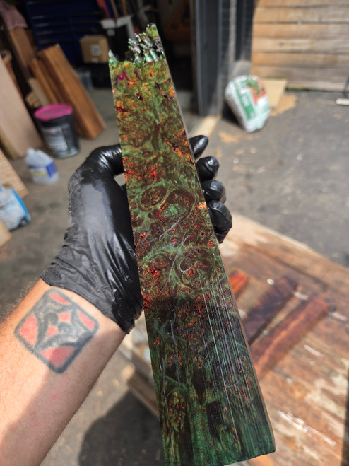 green maple burl turning spindle m1