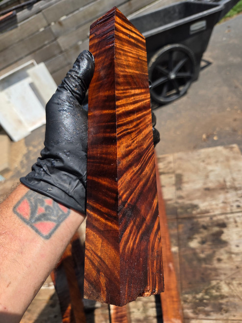 curly koa  turning spindle K41