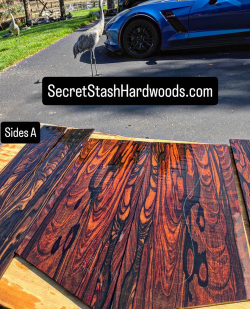 Mun ebony guitar backs and sides set