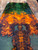 Green and orange  burl casted stabilized hybrid  bookmatch 11.13.24.002