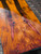 Orange red black boxelder burl stabilized  bookmatch 9.10.26.004