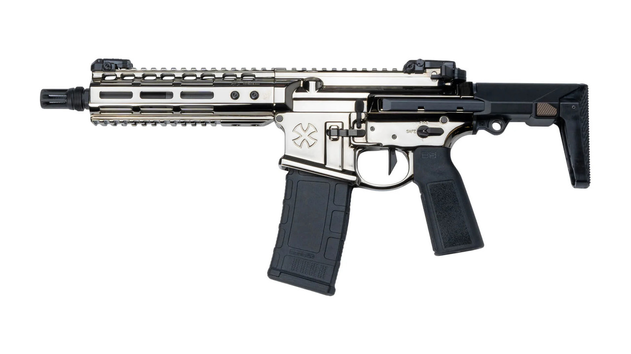 Chrome Ghetto Blaster 7.94” 300BLK SBR