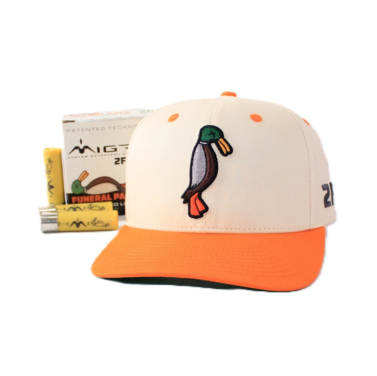 Orange/Off-White DUCK SNAPBACK HAT