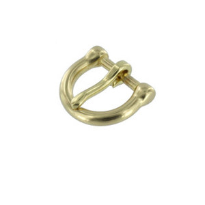 10181 3/4" Natural Brass, Heel Bar Buckle, Solid Brass