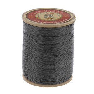 872 Ardoise, Slate, Fil Au Chinois - Lin Cable - Waxed Linen Thread
