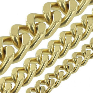 B8845 Natural Brass, Four Side Flat Chain, Solid Brass-LL (36" length)