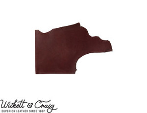 Wickett & Craig English Bridle Leather, Shoulder, Burgundy