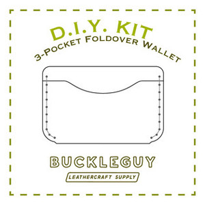 3-Pocket Foldover Wallet Leather Pattern, PDF Template 3-Pocket Foldover Wallet Leather Pattern, PDF Template
