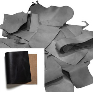 Horween Chromexcel Leather Scrap, Navy, Mixed Weight, 15lbs