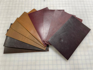 Assorted Horween Cavalier Leather Panels, Heavy Weight, 10 pack, 6.5" x 11"