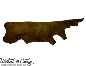 Wickett & Craig Traditional Harness Leather, Belly, Olive