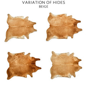 Hair On Hide Leather Hide, Beige