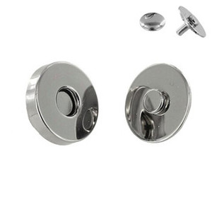 Riveted Back Magnetic Snap, Nickel Plate