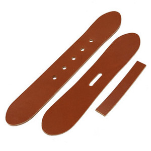 Wickett & Craig English Bridle Leather Belt Tab, Tan, 1-1/4", Multiple Shapes