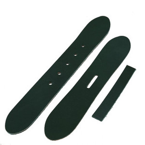 Wickett & Craig English Bridle Leather Belt Tab, Zucchini, 1-1/4", Multiple Shapes