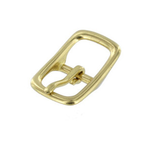 1210 Natural Brass, Center Bar Buckle, Solid Brass-LL, Multiple Sizes