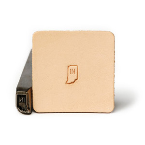 Leather State Stamp Indiana