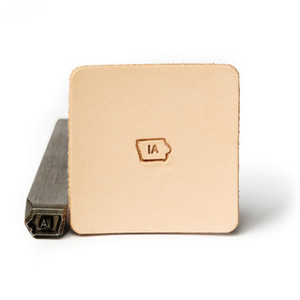 Leather State Stamp Iowa