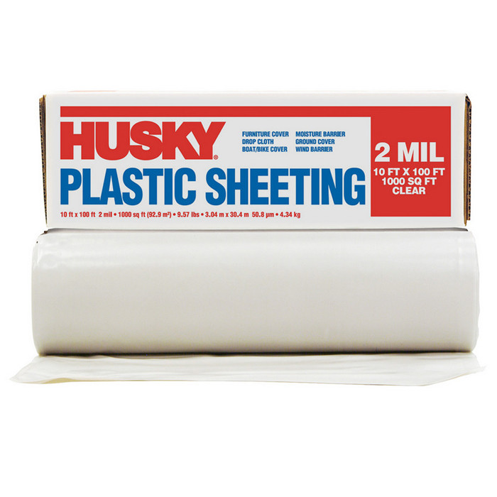 10' x 100' Poly America RS210C Clear Husky 2Mil Low Density Plastic