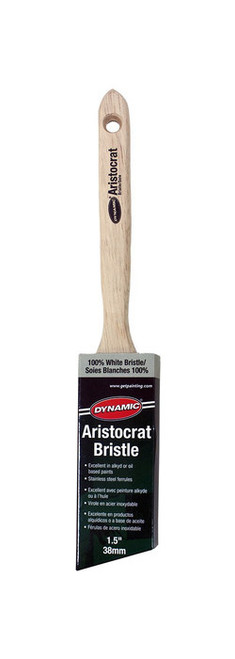Dynamic 21547 1-12 (38mm) Aristocrat Angled Sash White Bristle Paint Brush - 6ct. Case