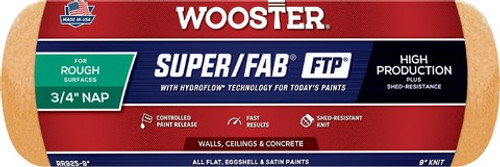 Wooster RR925 9" Super/Fab FTP 3/4" Nap Roller Cover