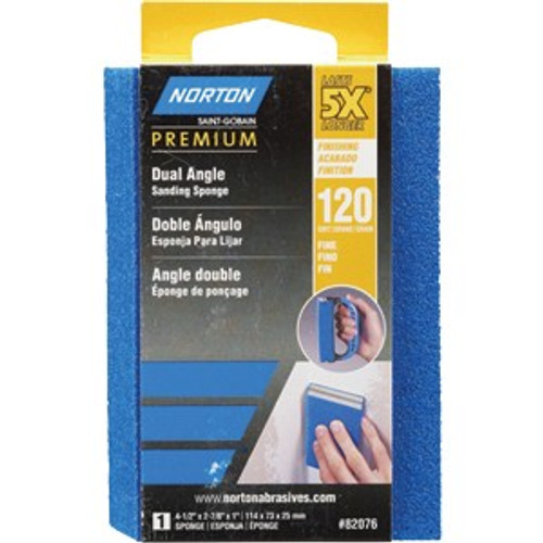 Norton 82076 120 ProSand Dual Angle Sanding Sponge 1Pk