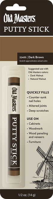 Old Masters 32405 Dark Brown Putty Stick