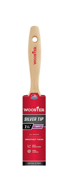 Wooster 5222 1-1/2" Silver Tip Varnish Brush - 6ct. Case