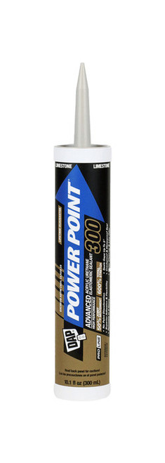 DAP 18938 10oz Limestone Power Point 300 Acrylic Urethane Elastomeric Sealant - 12ct. Case