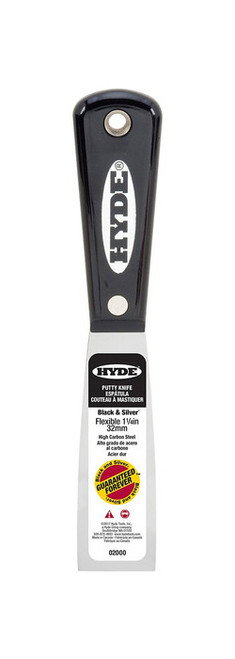 Hyde 02000 1-14 Black Silver Flex Putty Knife - 5ct. Case