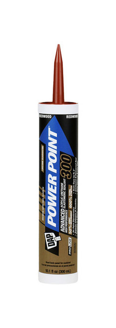 DAP 18944 10oz Redwood Power Point 300 Acrylic Urethane Elastomeric Sealant - 12ct. Case