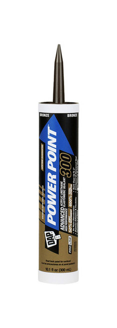 DAP 18945 10oz Bronze Power Point 300 Acrylic Urethane Elastomeric Sealant - 12ct. Case