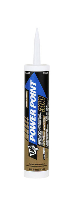 DAP 18947 10oz Clear Power Point 300 Acrylic Urethane Elastomeric Sealant - 12ct. Case