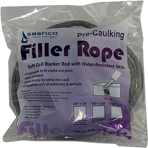 Sashco 30100 3/8" x 20' Filler Rope