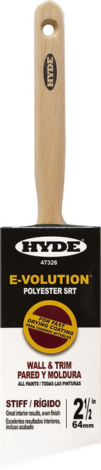 Hyde 47326 2-1/2" E-Volution Brush Polyester Stiff Blend SRT Paint Brush