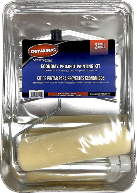 Dynamic 00186 3/8" Economy Project Painting Roller Kit - 3PC