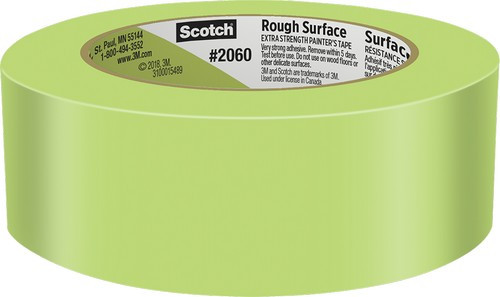 3M 2060-36A-BK 36mm Green Scotch Masking Tape for Hard-to-Stick Surfaces