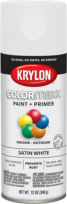 Krylon K05577007 12 oz. Satin White COLORmaxx Spray