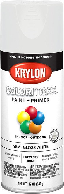 Krylon K05580007 12 oz. Semi Gloss White COLORmaxx Spray