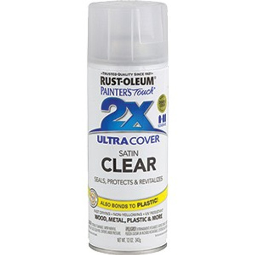 Rust-Oleum 249845 12 oz. Satin Clear Painters Touch 2X Ultra Cover Spray