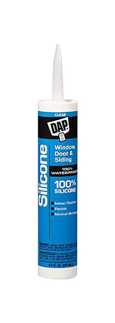 DAP 08641 9.8oz Clear 100 Silicone All Purpose Sealant - 12ct. Case