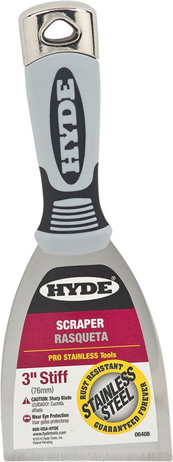 Hyde 06408 3" Pro Stainless Stiff Scraper Hammer Head