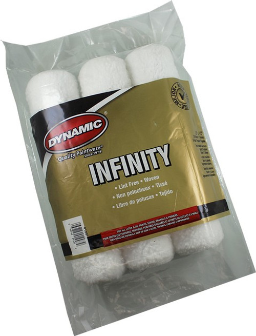 Dynamic 21246 9" Infinity Lint Free 3/8" Nap Roller Cover 3Pk