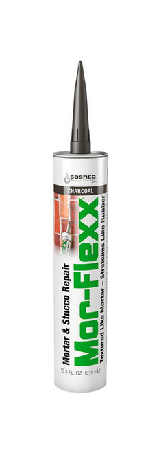 Sashco 15040 Charcoal 10.5 oz Mor-Flexx Mortar & Stucco Repair cartridge - 12ct. Case