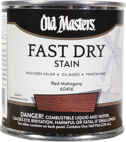 Old Masters 60416 .5Pt Fast Dry Stain Red Mahogany